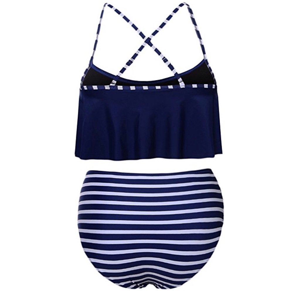 Brand New Ruffle Top High Waist Bottom Bikini Set - Picture 3 of 3